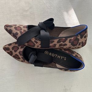 Rothy's Mary Jane Point Leopard size 9.5 -RETIRED!